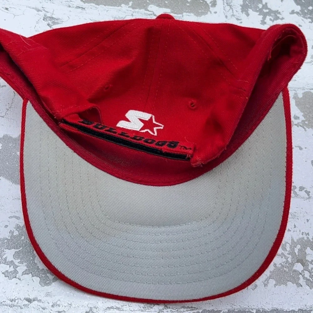 Vintage Georgia Bulldogs Hat Cap Strap Back Starter Wool Dog Logo 90s Adjustable